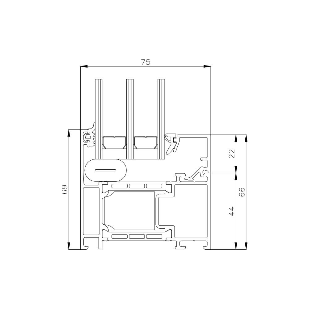 Premium Modern: Rahmen der Festverglasung schmal